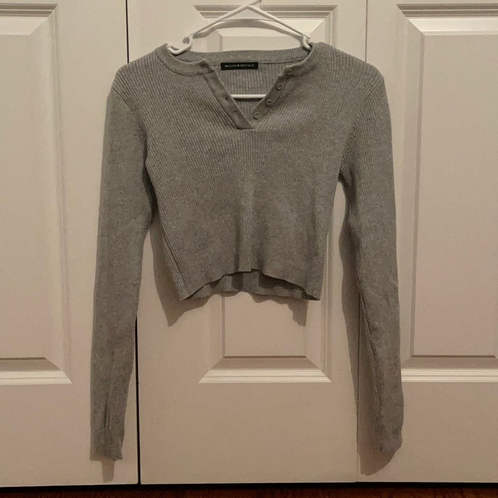 gray brandy melville top